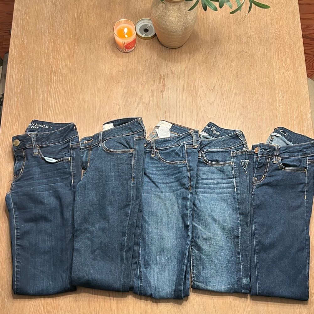 A&F (2) and AEO (3) Jegging 00R Bundle